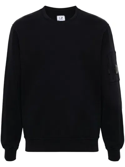 C.p. Company Light Fleece Sweatshirt In Black