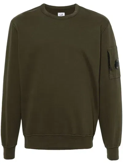 C.p. Company Light Fleece Sweatshirt In Green