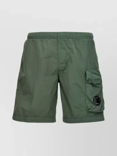 C.p. Company Lens-detail Swim Shorts In Green