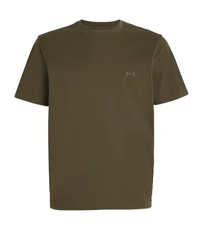 C.p. Company Logo Badge T-shirt In Green