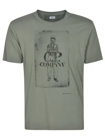 C.p. Company Logo-print Cotton T-shirt In Green