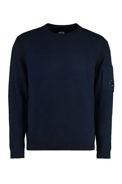 C.p. Company Long Sleeve Crew-neck Sweater In Blue