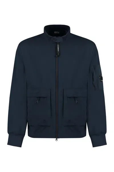 C.p. Company Techno Fabric Jacket In Blue