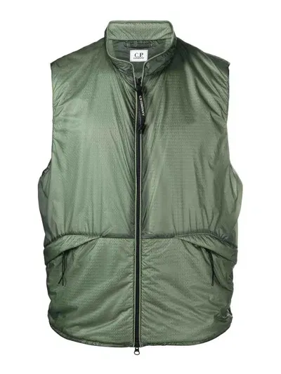 C.p. Company Nada Shell Vest In Green