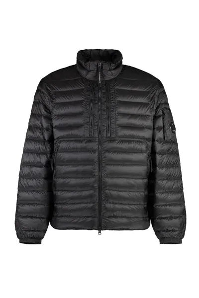 C.p. Company Nylon Down Jacket In Black