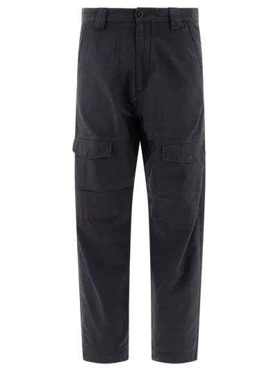 C.p. Company Ottoman Stretch Emerized Trousers Blue