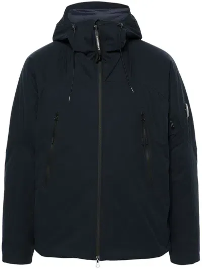 C.p. Company Padded Hooded Jacket In Blue