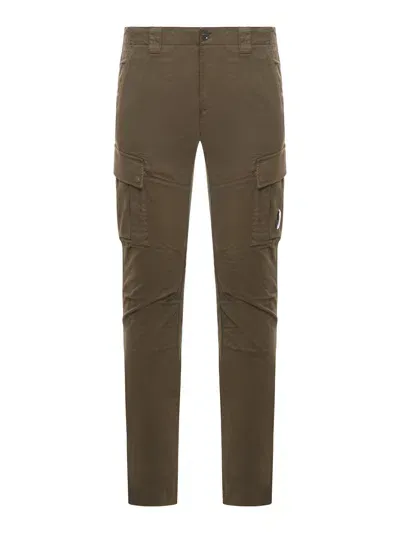 C.p. Company Pants Cargo Pant In Stretch Satin In Green