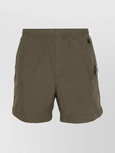 C.p. Company Lens-detail Swim Shorts In Green