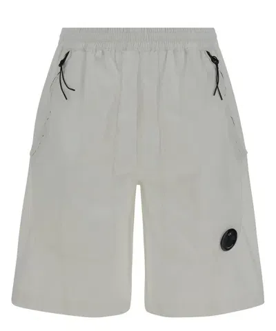 C.p. Company Track Shorts In Gauze White