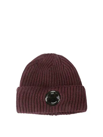 C.p. Company Wool Beanie In Purple