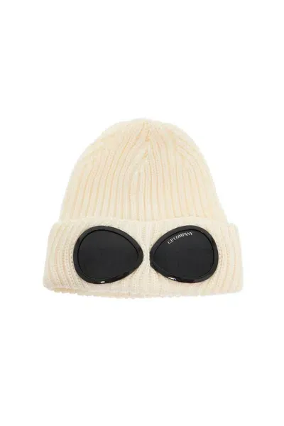 C.p. Company 'woolen Beanie Goggle In White