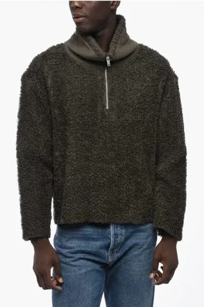 Craig Green Textured Cotton Sweater With Half Zip