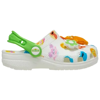 Crocs Boys   Sesame Be Seen Classic Clogs In White