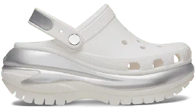 Crocs Mega Crush Metallic Clog In White