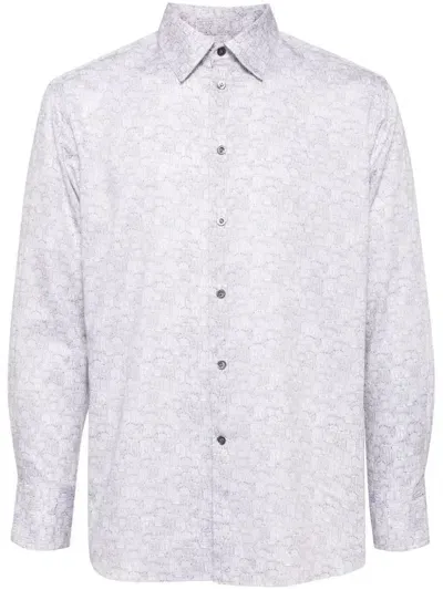 Croquis Graphic-print Long Sleeves Shirt In White