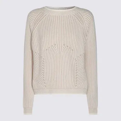 Cruciani Beige Wool Knitwear In White