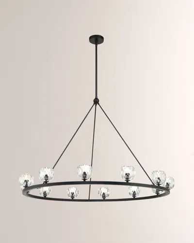 Crystorama Aragon 12-light Soft Brass Chandelier In Black