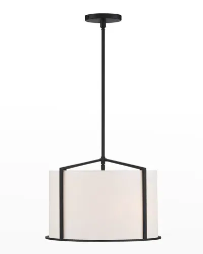 Crystorama Carlyn 4-light Black Pendant