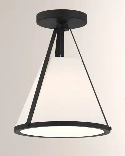 Crystorama Fulton 1-light Semi Flush Mount In Black