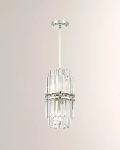 Crystorama Hayes 4-light Aged Brass Pendant Chandelier In Nickel