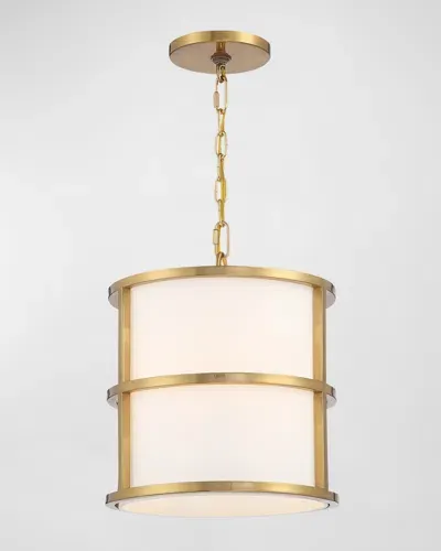 Crystorama Hulton 3-light Steel Pendant Light In Luxe Gold