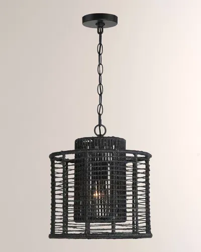 Crystorama Jayna 1-light Pendant In Matte Black