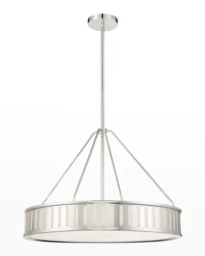 Crystorama Kendal 4-light Polished Nickel Pendant Light In Silver