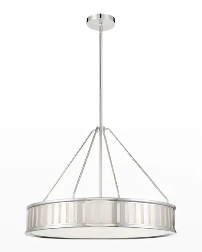 Crystorama Kendal 6-light Polished Nickel Pendant Light In Silver