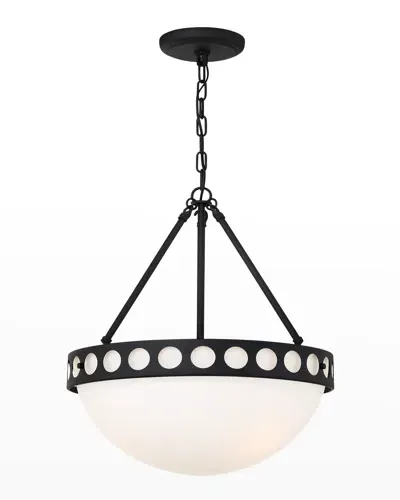 Crystorama Kirby 3-light Black Forged Chandelier