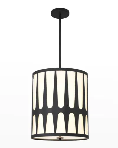 Crystorama Royston 4-light Antique Gold Pendant Light In Black