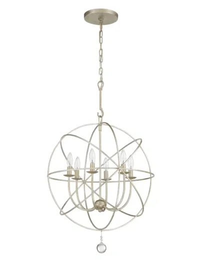 Crystorama Solaris 6-light Sphere Chandelier In Silver