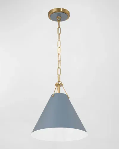 Crystorama Xavier 1-light Pendant Light In Vibrant Gold  Blue