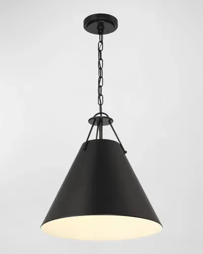 Crystorama Xavier 3-light Pendant Light In Matte Black