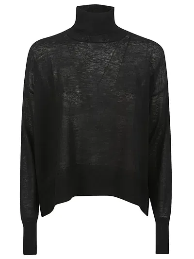 Ct Plage Cashmere High Neck Sweater In Black