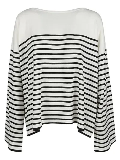 Ct Plage Striped Cotton Blend Pullover In White