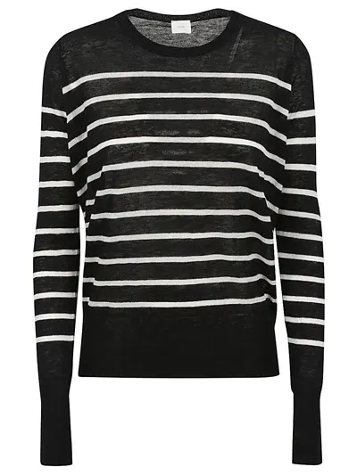 Ct Plage Wool Striped Sweater In Black