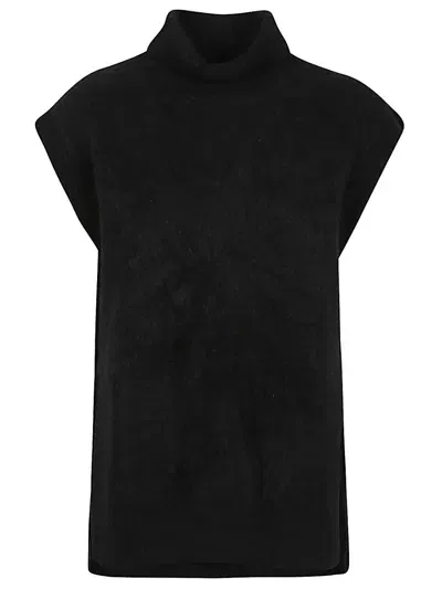 C.t.plage Cashmere High-neck Vest In Black