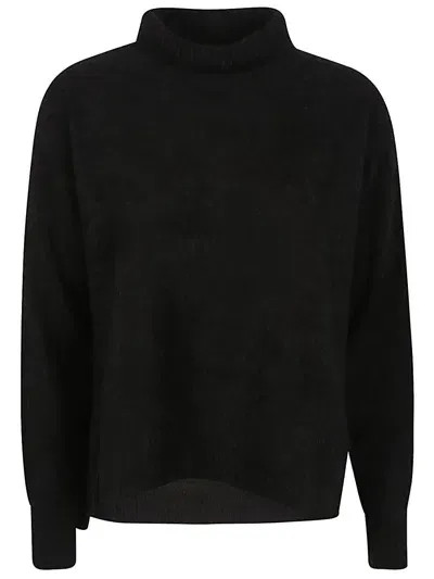 C.t.plage Wool Turtle-neck Sweater In Black