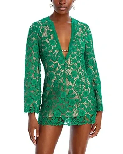 Cult Gaia Aniya Lace Mini Dress In Green