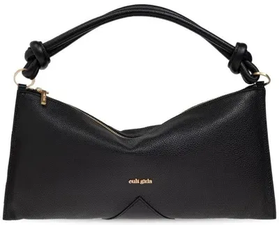 Cult Gaia Hera Logo Lettering Mini Shoulder Bag In Black