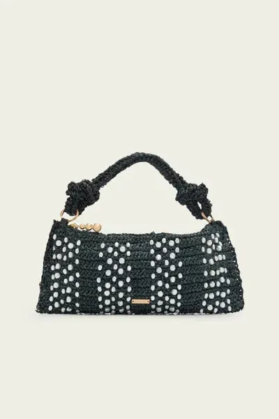 Cult Gaia Hera Nano Shoulder Bag In Black Pearl