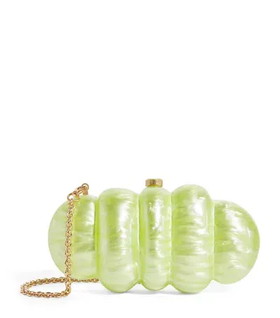 Cult Gaia Puffer Clutch Bag In Green