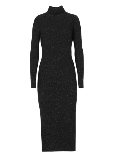 D Exterior Wool And Silk Dress In Black