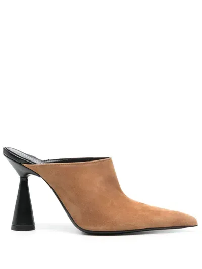 D’accori 90mm Fever Mules In Brown