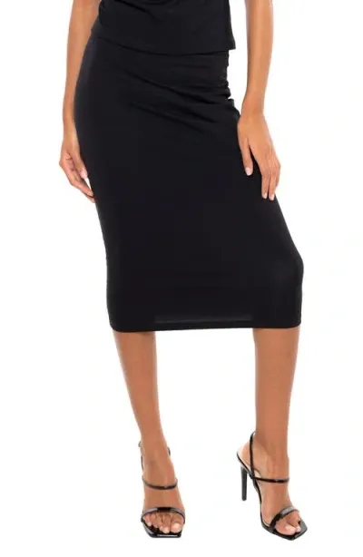 Dai Moda Perfect Pencil Skirt In Black