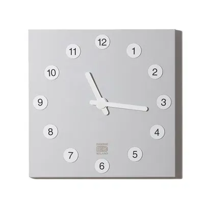 Danese Milano Oramai  By Giulio Iacchetti Wall Clock Silver In Gray