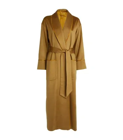 Daniel Hanson Cashmere Robe In Brown