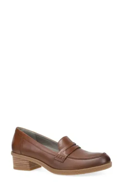 Dansko Danica Waterproof Penny Loafer Pump In Tan