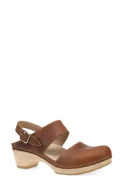 Dansko Lucia Slingback Platform Pump In Tan